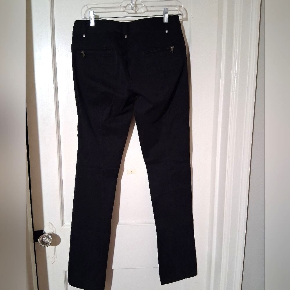Calvin Klein Women’s Black Zip-Detail Jeans Size 2 Business Casual Workwear Chic - Picture 4 of 10